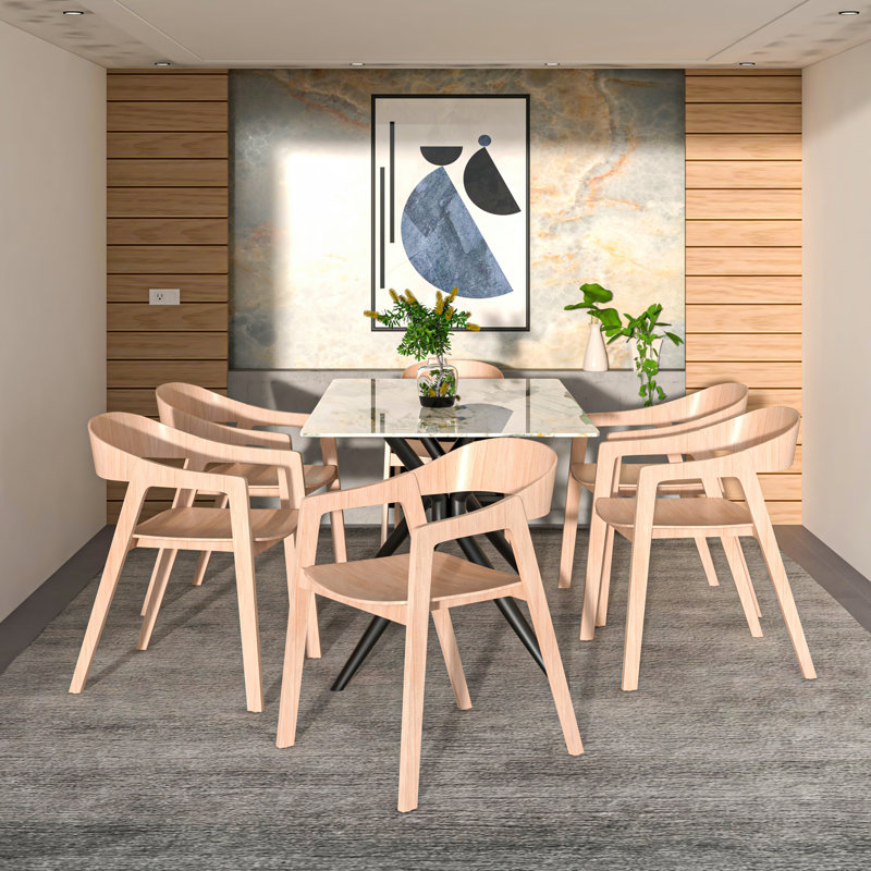 Chaise de salle à manger Rivo, Naturel, 1