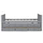 Lit de jour avec couchette et tiroirs, taille simple, gris-131374036
