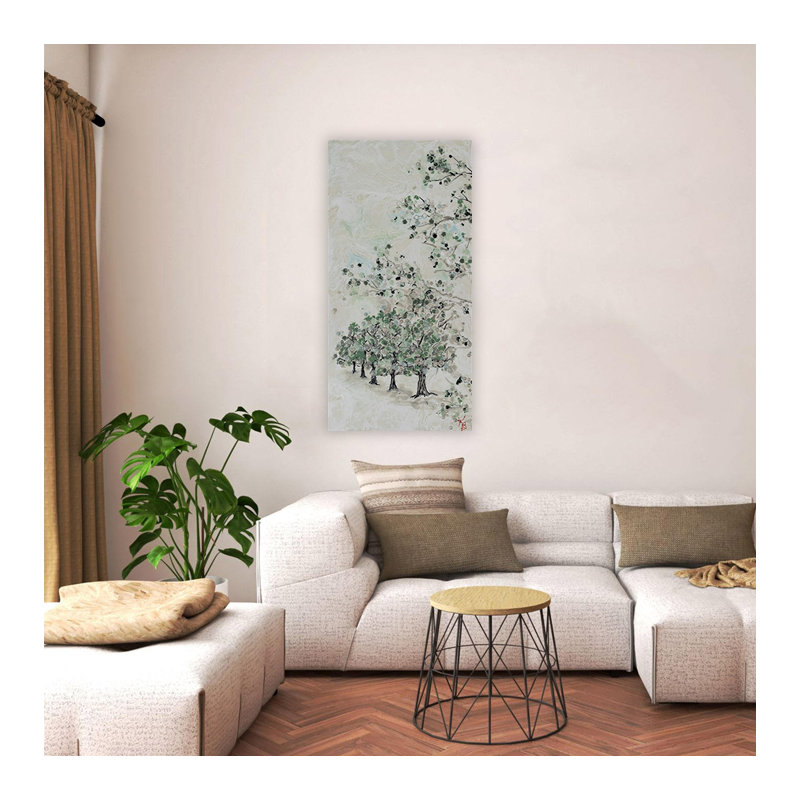 Nature Inspired "Budding Spring" Canvas Wall Art By , Wrapped Canvas, 16" H x 8" W