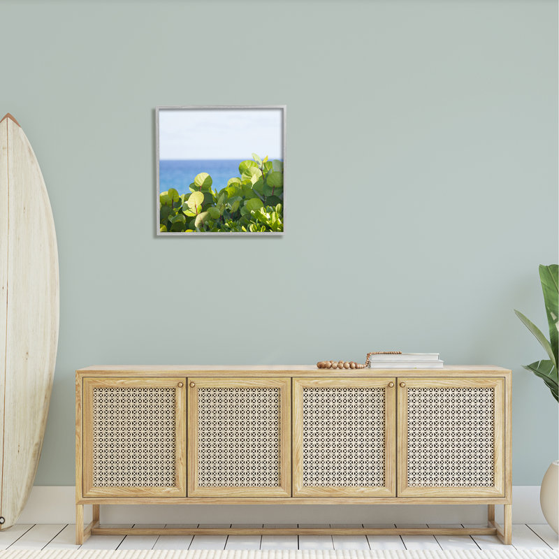 Plantes luxuriantes au loin, H 24 po x l 24 po x P 1,5 po, gris