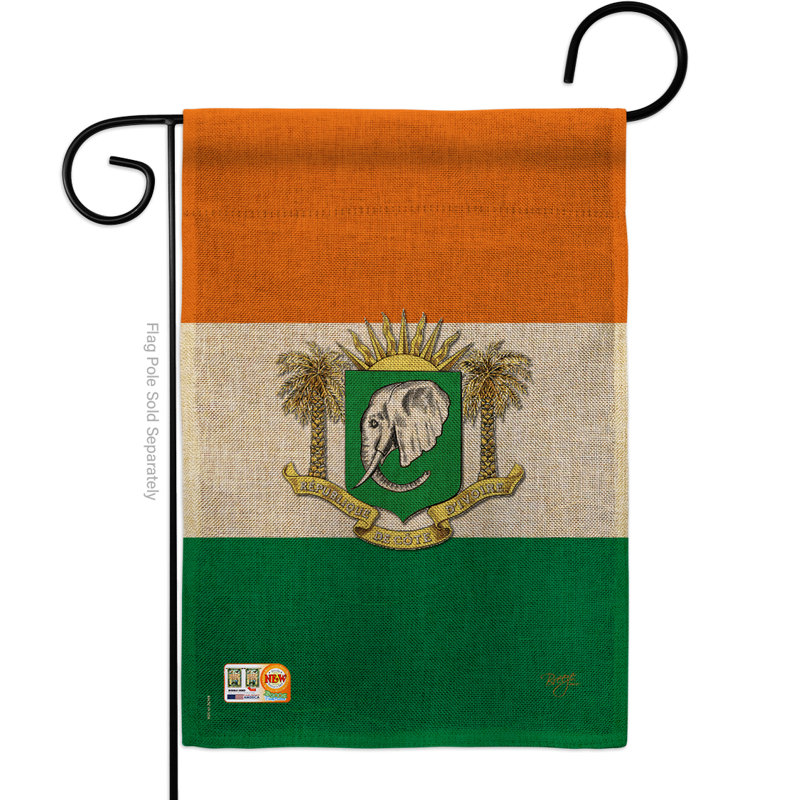 Double Sided 18.5 in. H x 13 in. W Burlap Garden flag