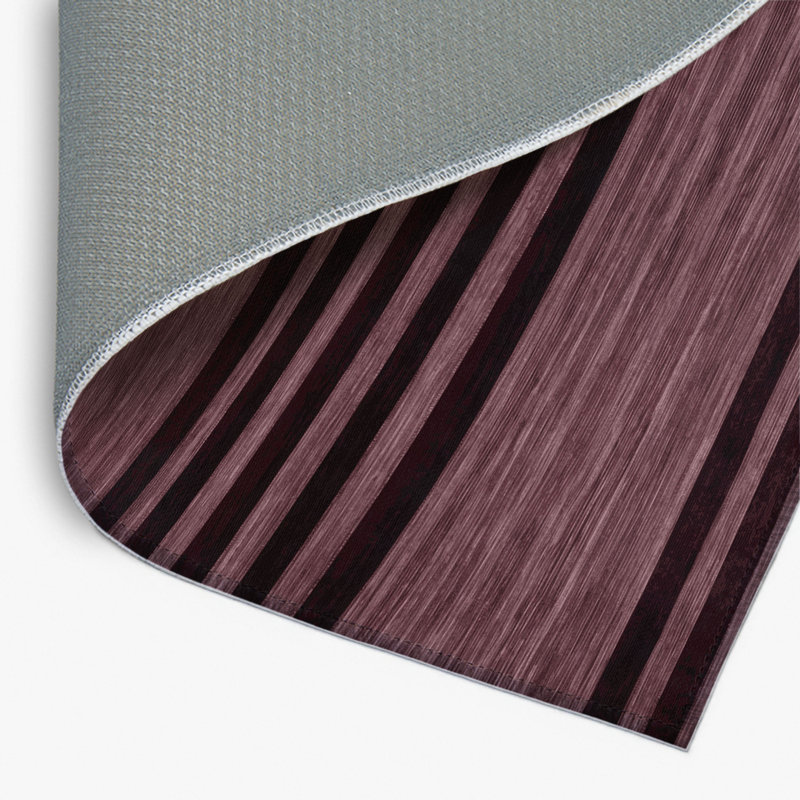 Tapis intérieur / extérieur brun HorizontalStripes, Rectangulaire 8 pi x 10 pi