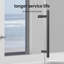 Porte de douche coulissante simple sans cadre l 46 à 48 po x H 76 po, verre trempé Sgcc 5/16 po (8 mm), fermeture en douceur, noir mat-128518446