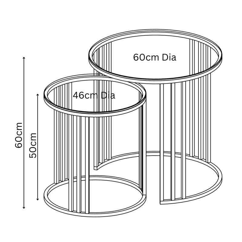 Eclipse Clear Glass Coffee Table Set
