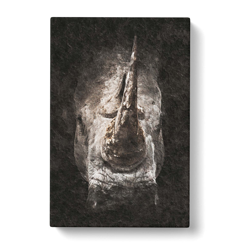 Rhino - Wrapped Canvas, 76cm H x 50cm W x 3cm D