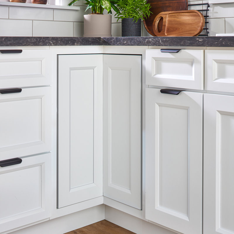 Rev-A-Shelf Lazy Susan Pie-Cut Polymer Two-Shelf, White , 24" W, White