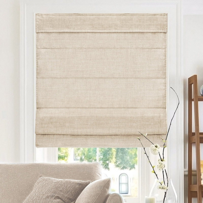 Store romain filtrant la lumière, Lin belge, L 23 po x L 64 po