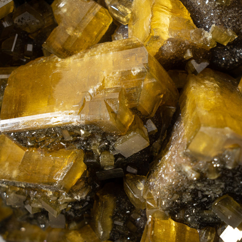 Golden Barite with Marcasite Crystals from Nandan County, Hechi, Guangxi, China