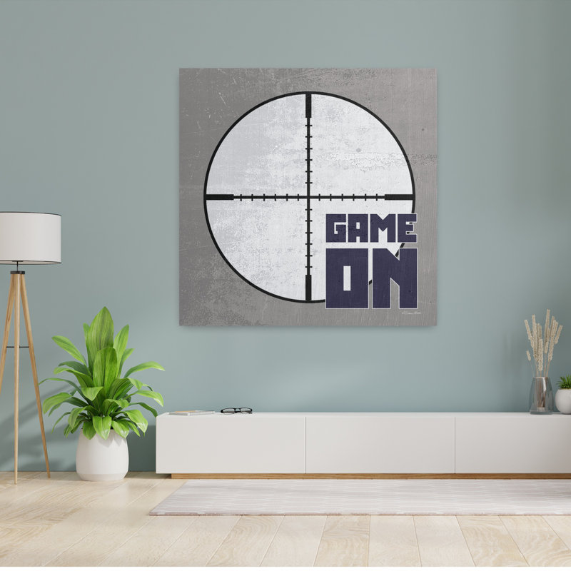 «Game On 1», art contemporain abstrait, H 48 po x l 48 po
