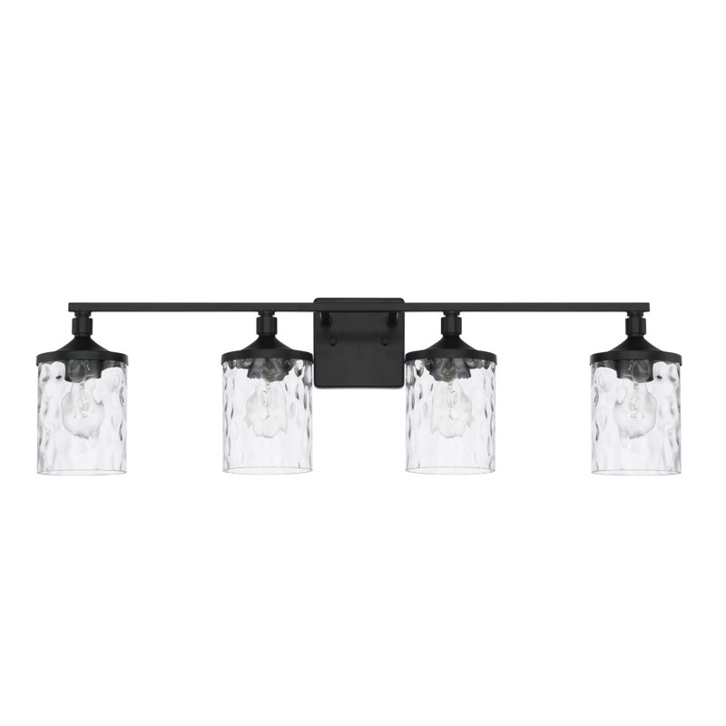 Baldwin 24'' W 3-Light Dimmable Vanity Light, Matte Black, 4 Lights