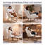 Chaise berçante d'allaitement avec repose-pieds MINCETA, fauteuil de chambre de bébé moderne pour l'allaitement et la détente, fauteuil coulissant rembourré avec soutien de la tête, conception ergonomique à haut dossier pour la mère et le bébé qui allaite, blanc-1956776497