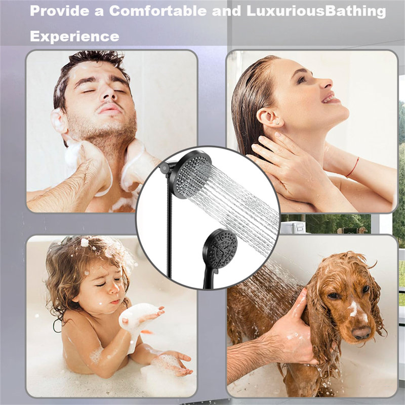 Premium Dual Shower Head Combo With Handheld Spray & Advanced Filtration System, Matte Black