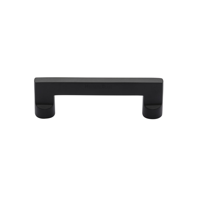 Heritage Brass Heritage Cabinet Pull Apollo Design, 1cm H x 11.5 cm W x 3.5cm D, Matt Black