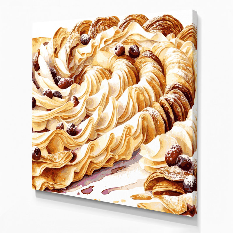 Art mural sur toile Desserts Mille feuille, H 12 po x l 12 po