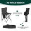 Ensemble de 4 chaises de camping portatives en acier avec sacs de transport