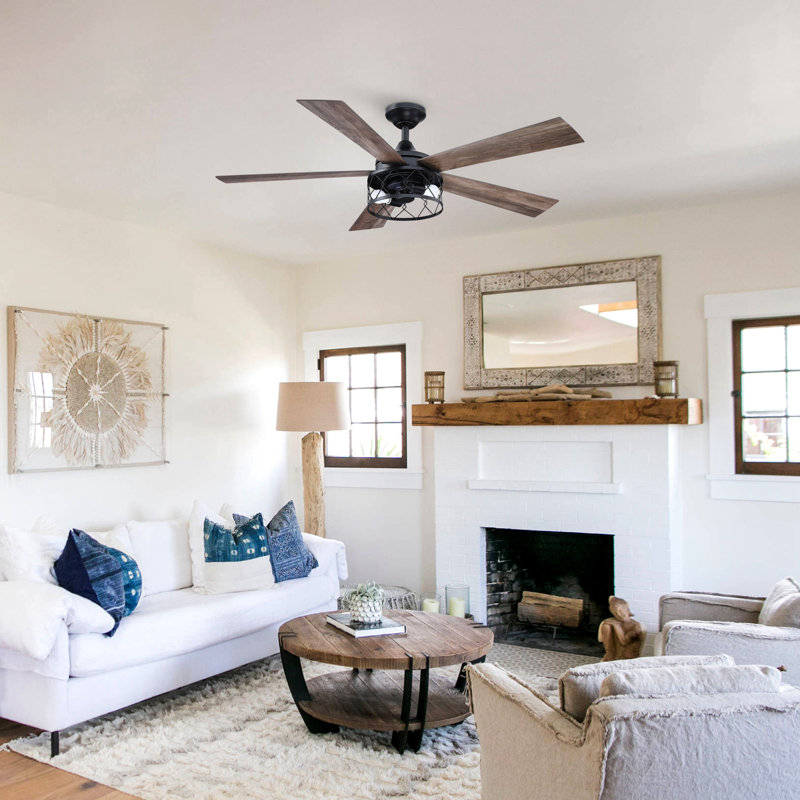 52" Tiream 5 - Blade Reversible Ceiling Fan with Remote and Light Kit