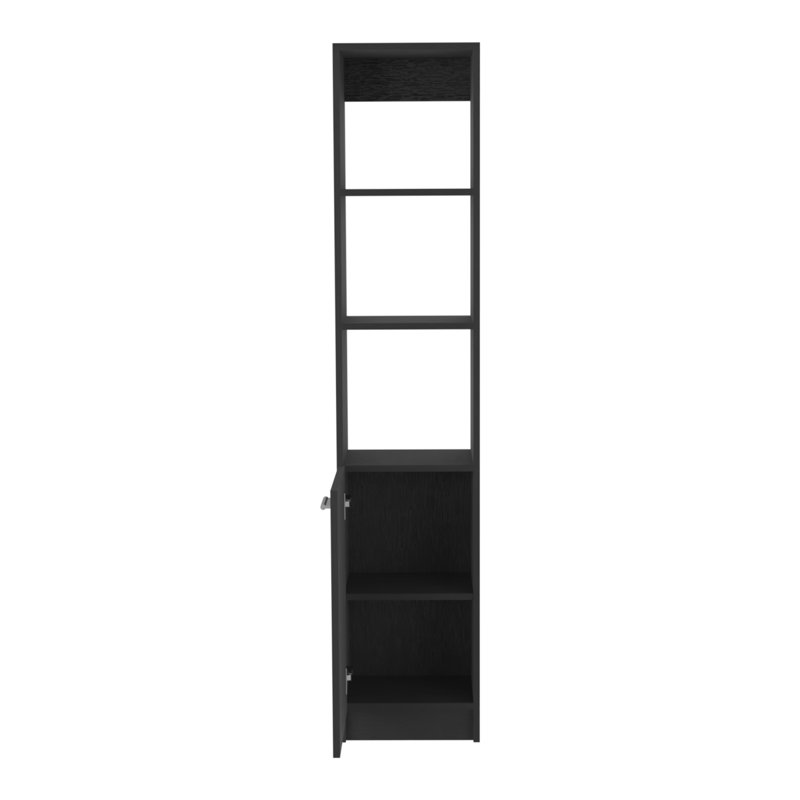 Armoire à linge Emmett, deux tablettes intérieures, Naturel, H 63,84 po x l 10,44 po x P 13,07 po