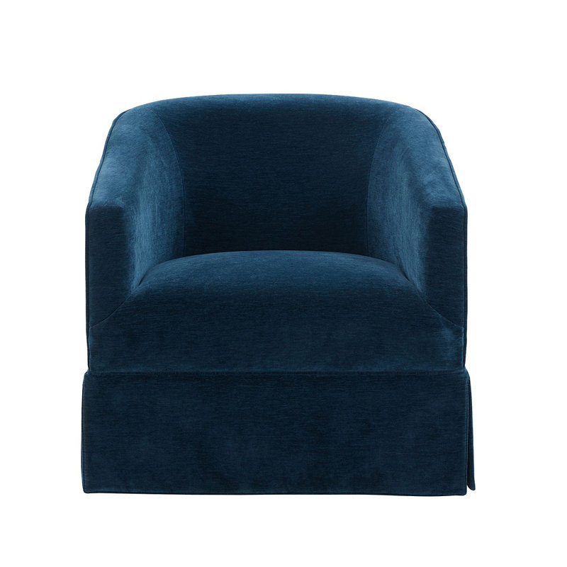 Chaise pivotante à jupe Elm Baltic, Bleu