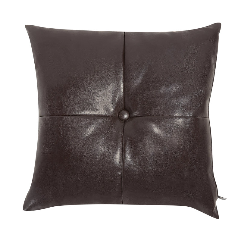 Ekstrom Faux Leather Chaise Lounge, Brown