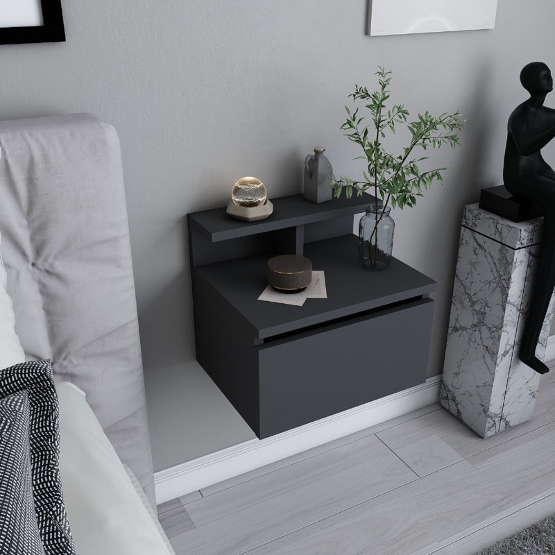 Ronassi Bedside Table, Anthracite