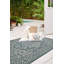 Tapis oriental bleu / gris en polypropylène tissé à la machine Rectangle-185523981