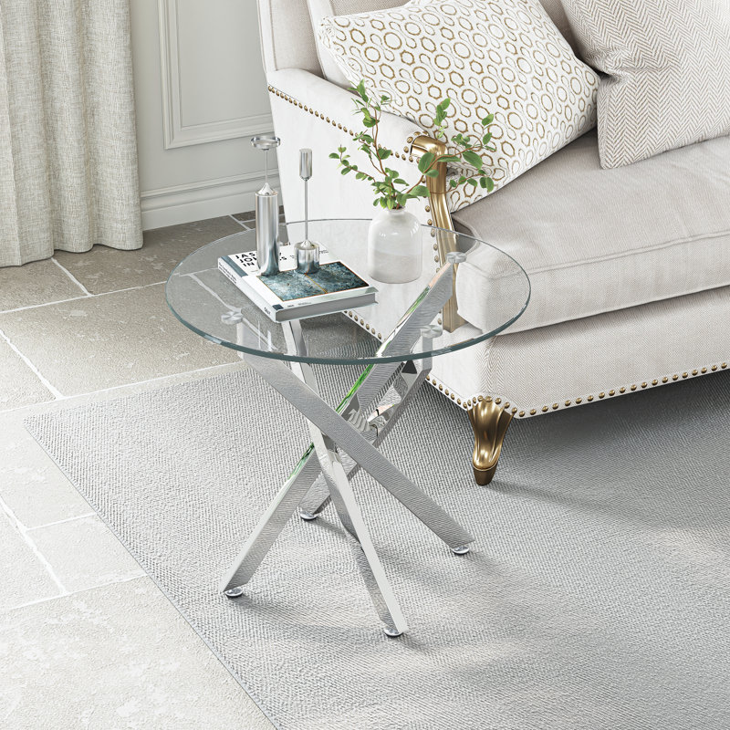 Table de bout Authur, Argent argent