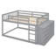 Lit superposé double avec 4 tiroirs et 3 tablettes - gris-120940599-120940602