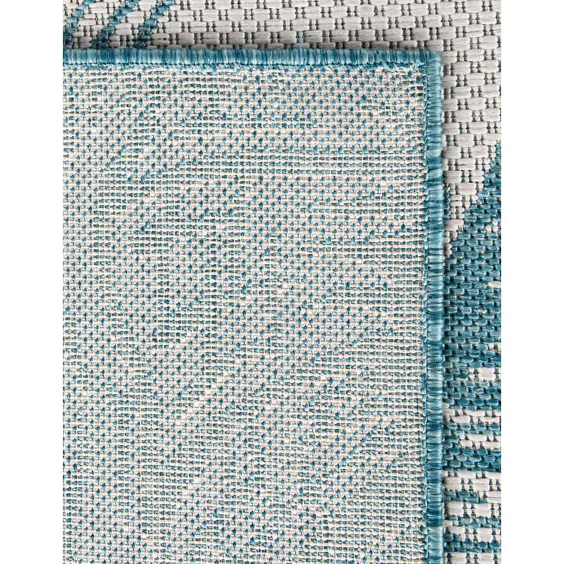Contemporary Aviesel Area Rug Aqua Color, Rectangle 7'10" x 10'