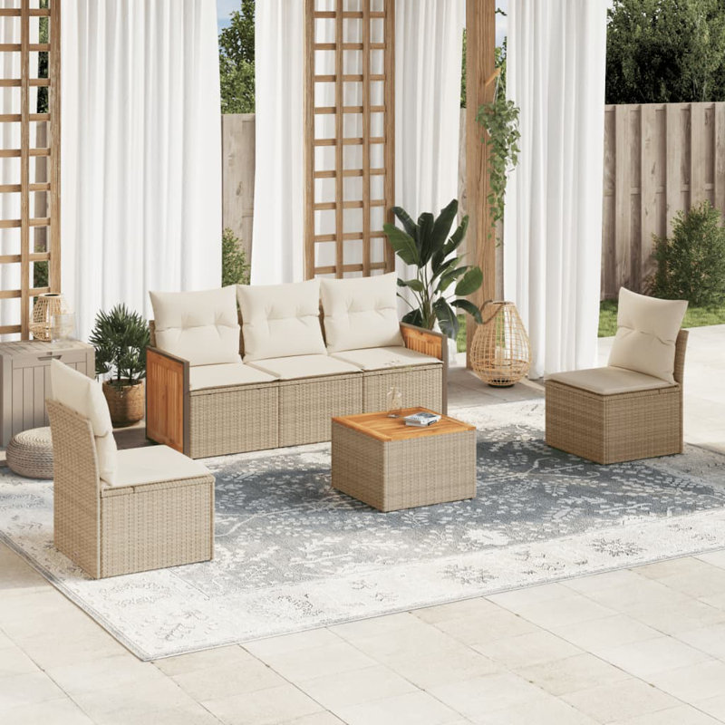 Ensemble de canapé de jardin modulaire 6 pièces Vidaxl