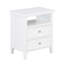 Table de chevet 2 tiroirs Weston White-1211404788