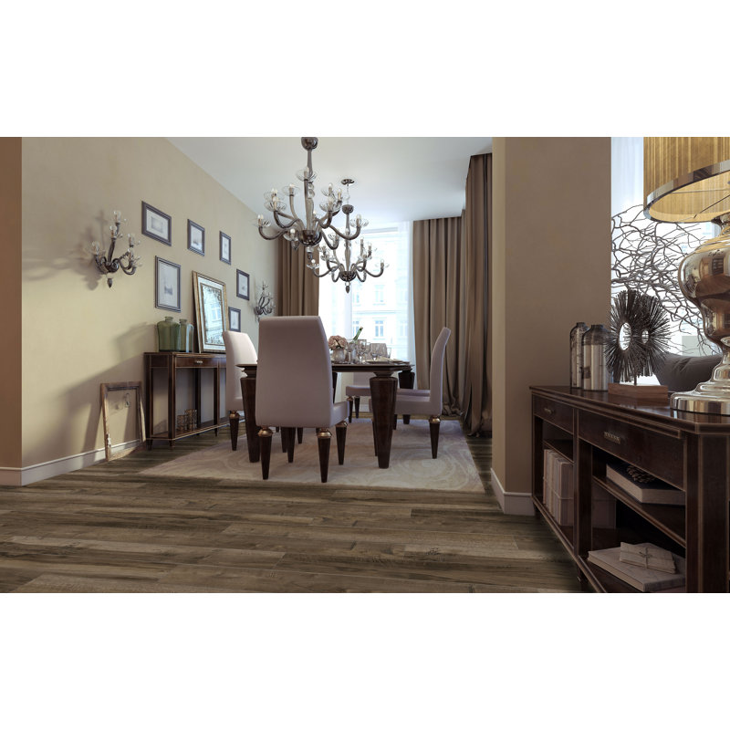 Planche de vinyle de luxe en chêne 7 po x 48 po x 5 mm