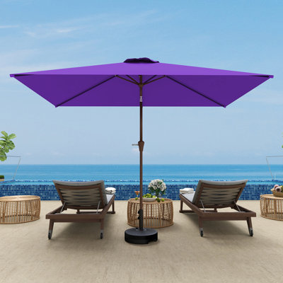  120" X 78" Rectangular Market Umbrella With Crank Lift