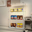 Tempered Glass Display Cabinet, White, Led Lights, 50.68" H, 31.52" D, For Bedroom Showcase Height, Width, Organization