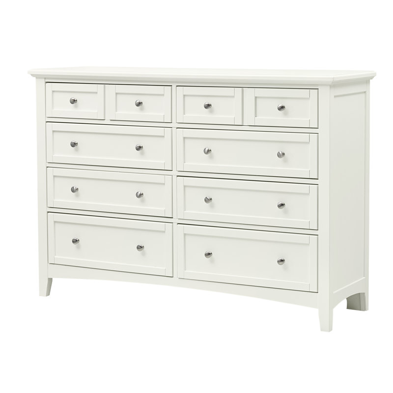 Yaovi 60'' W 8 - Drawer Dresser, Soft White