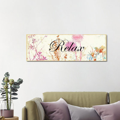 Relax Wildflowers - Wrapped Canvas Panoramic Print