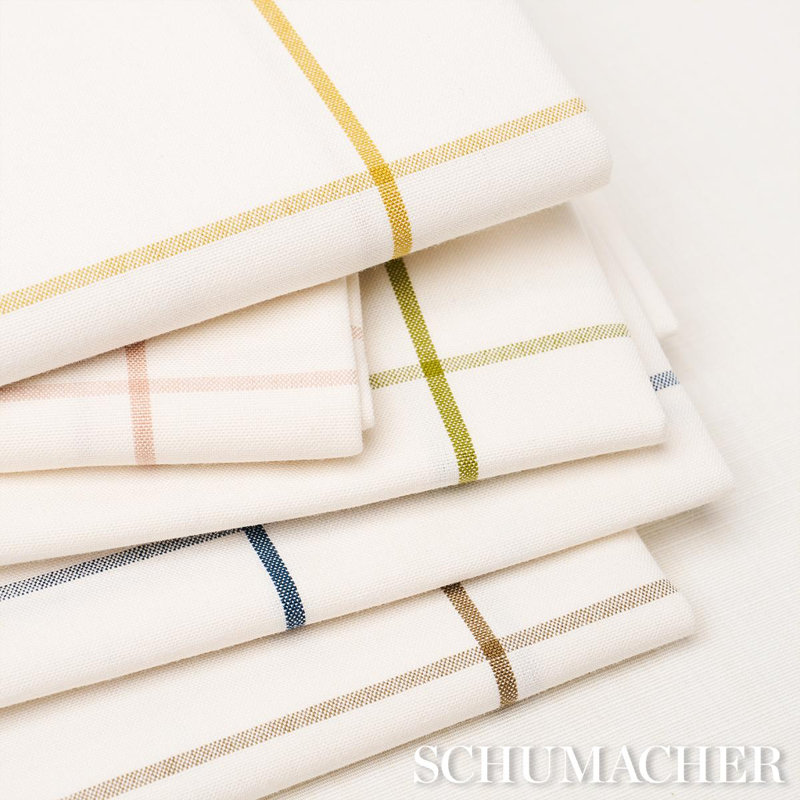 Schumacher x Veere Grenney Woodman Check Fabric, Green