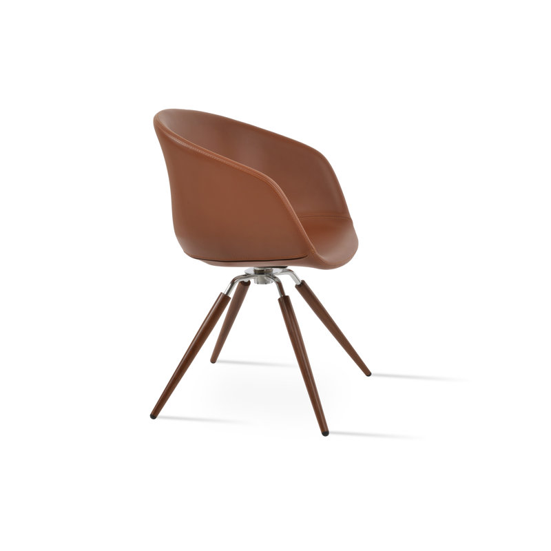 Fauteuil Tribeca, Noisette, Noyer / Chrome