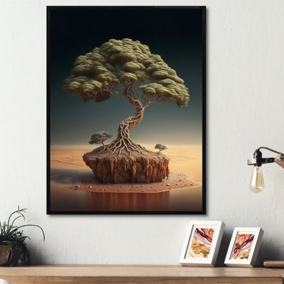 Bonsai Tree on Sand I - Impression sur toile