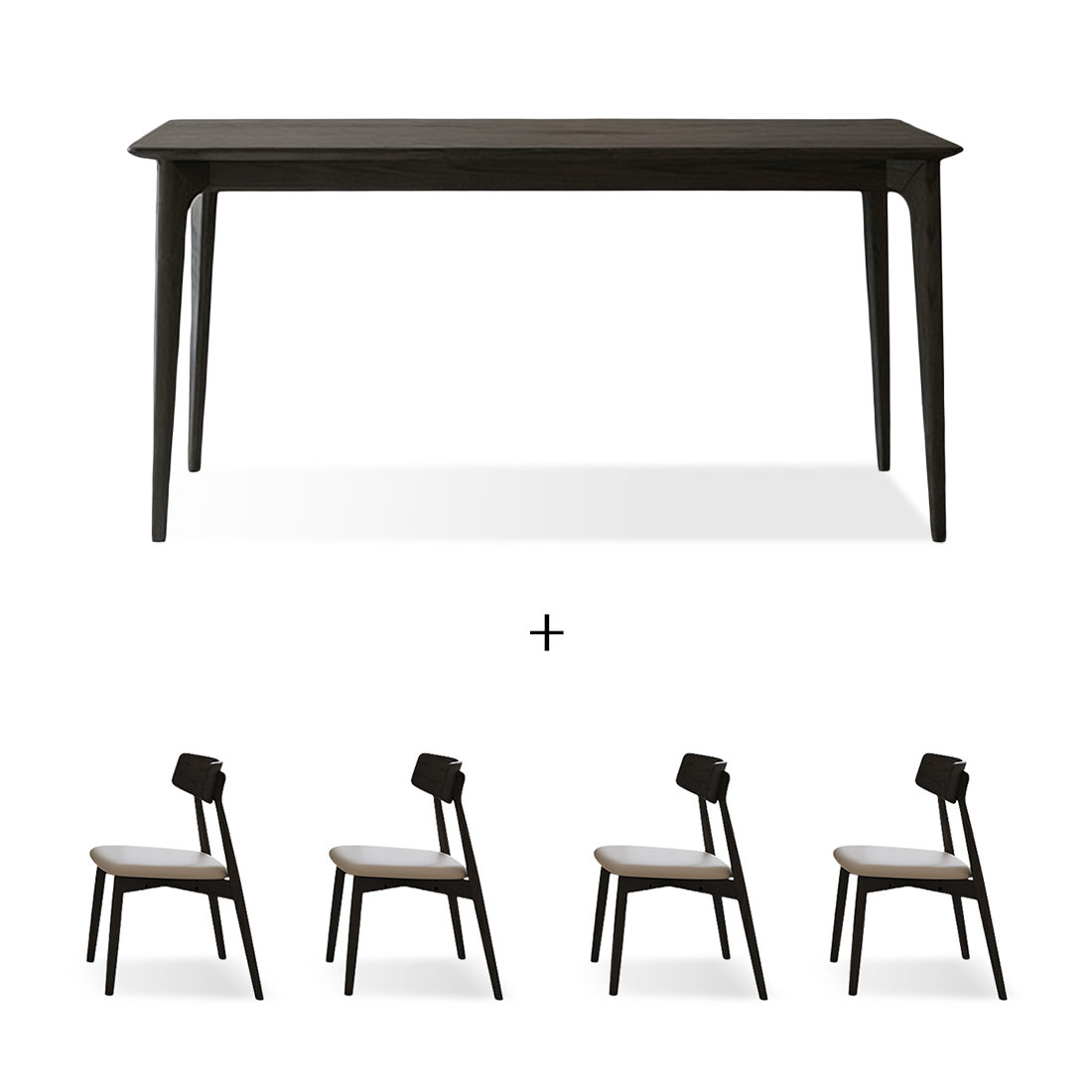 George Oliver Chilmark 4 - Person Black Rectangular Solid Manufactured ...
