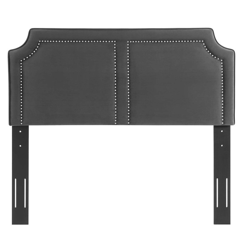 Modway Cynthia Performance Velvet Headboard, Charcoal, King
