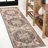 Chapell Chenille Mid-Century Medallion Machine-Washable Black/Terra Rug-262722819