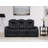 83.5''Wide Breathable Leather Square Arms Power Reclining Sofa With Reading Lights And Drop Down Table-2086294145