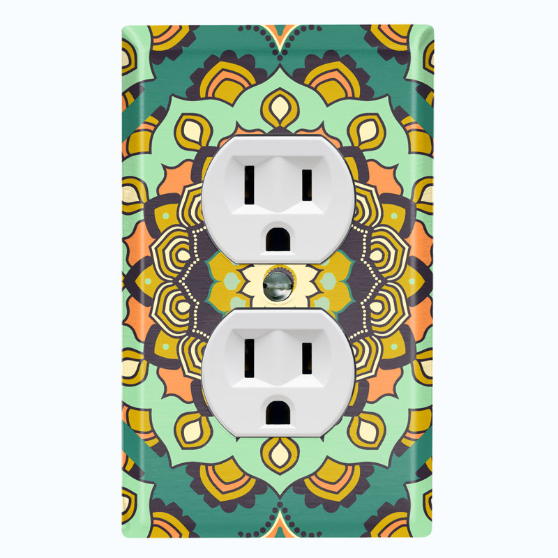 Patterned 1 - Gang Toggle Light Switch Standard Wall Plate