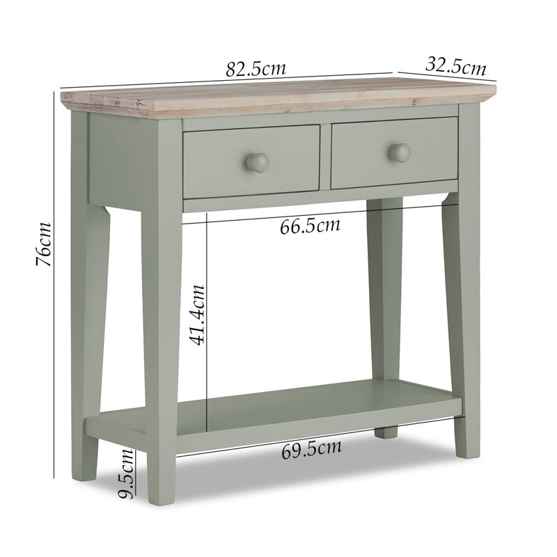 Bayou 82cm Console Table, Sage Green