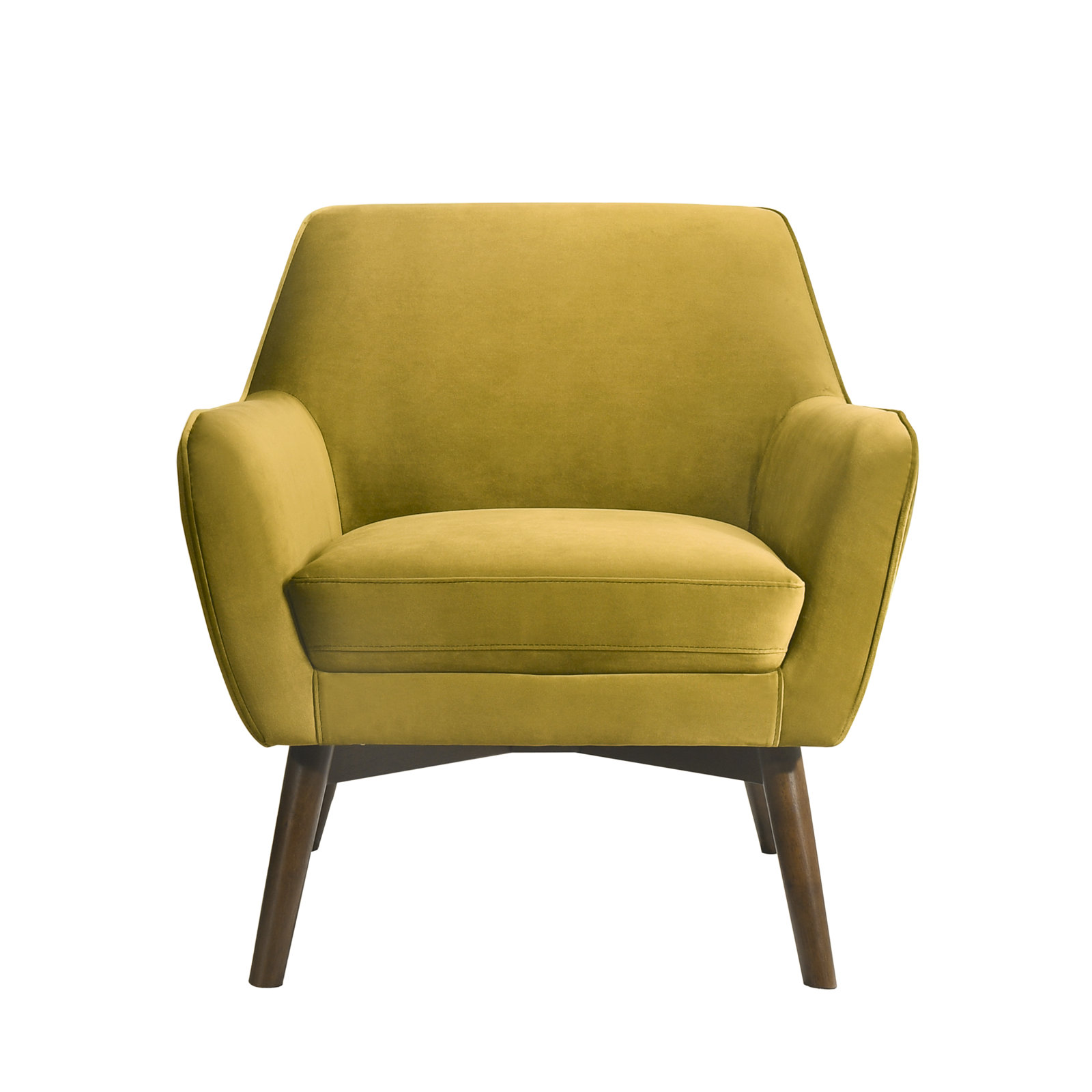 Ahrens 32" Upholstered Accent Chair, Gold Velvet
