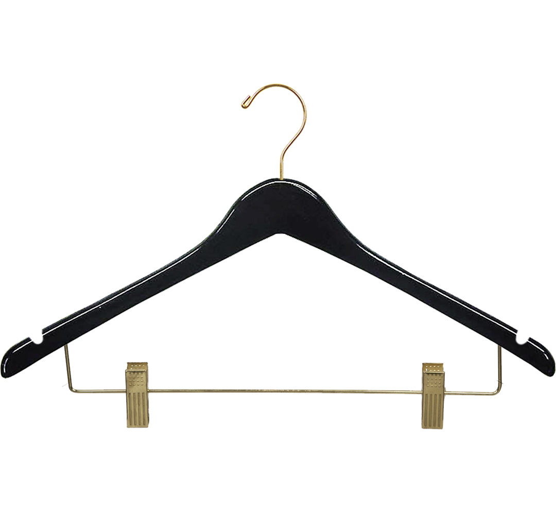 Pete Wood Hangers With Clips for Skirt/Pants Rebrilliant