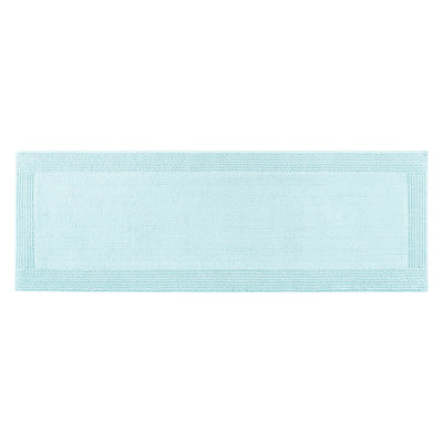 1 PCS 100% Cotton Tufted 3000 GSM Reversible Bath Rug Blue