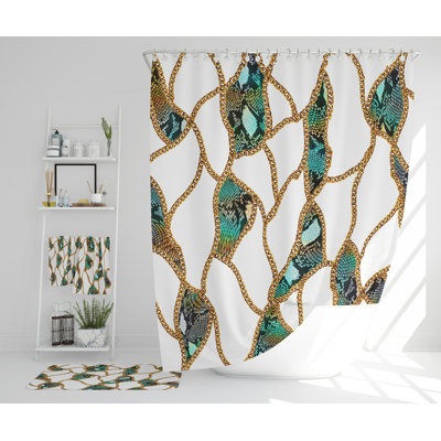 Nelitza Polyester Shower Curtain Set