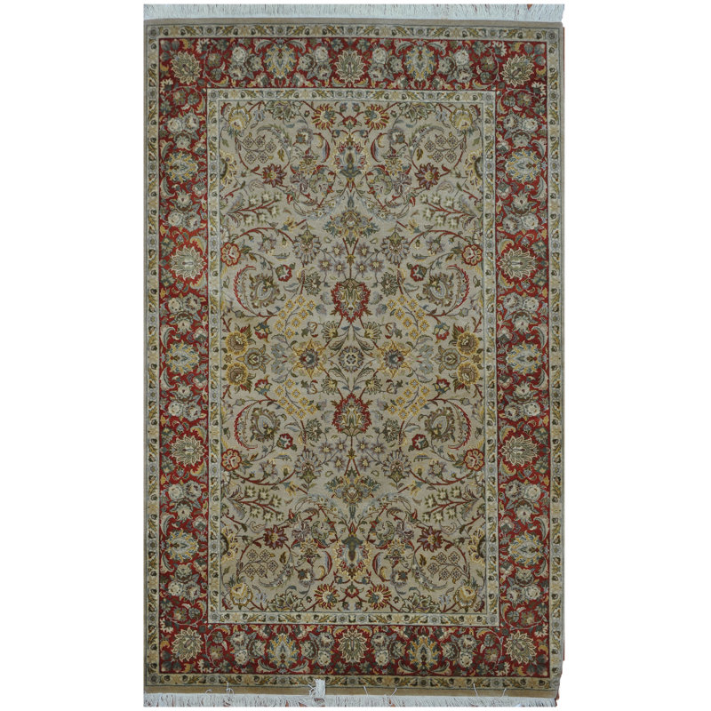 Tapis Ispahan en laine noué à la main