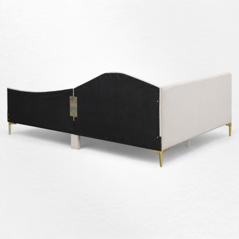 Full Upholstered Daybed, Beige